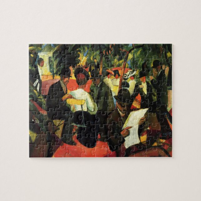 Puzzle Garden Restaurant par August Macke, Art Vintage (Horizontal)