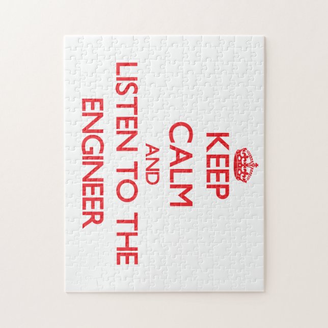 Puzzle Gardez le calme et écoutez l'ingénieur (Vertical)