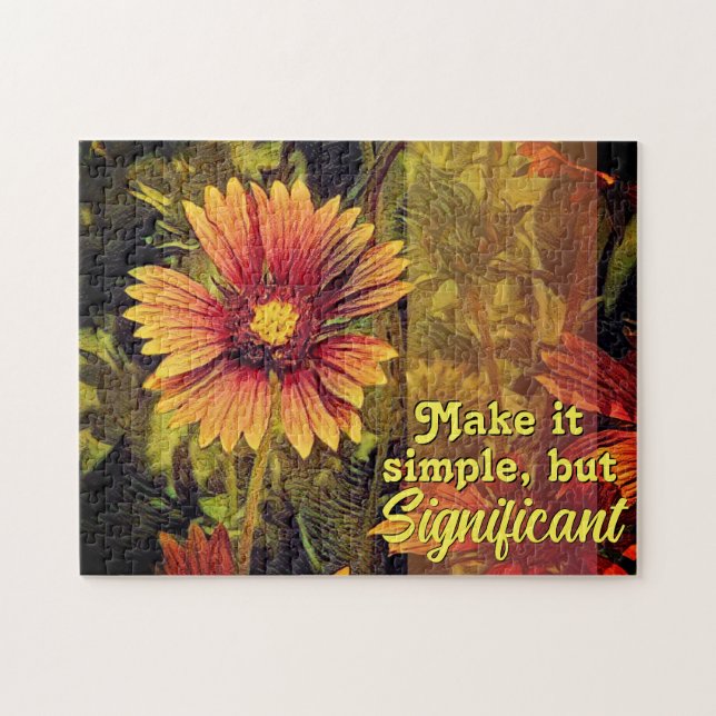Puzzle Gardez-le simple mais significatif Fleur de couver (Horizontal)
