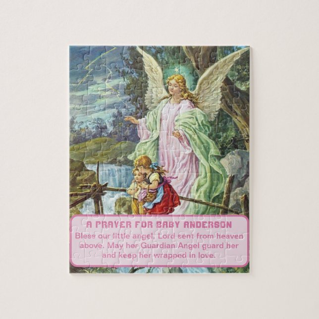 Puzzle Gardien Angel Baby Girl Keepsaké (Vertical)