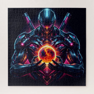 Puzzle Gardien Cosmique Cybernétique Abstrait Robot Futur
