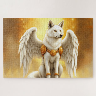 Puzzle Gardien de l'Aube – Le Loup aux Ailes Blanches.