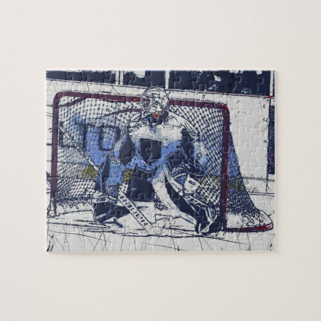 Puzzle Gardien des objectifs - gardien de hockey sur glac (Horizontal)