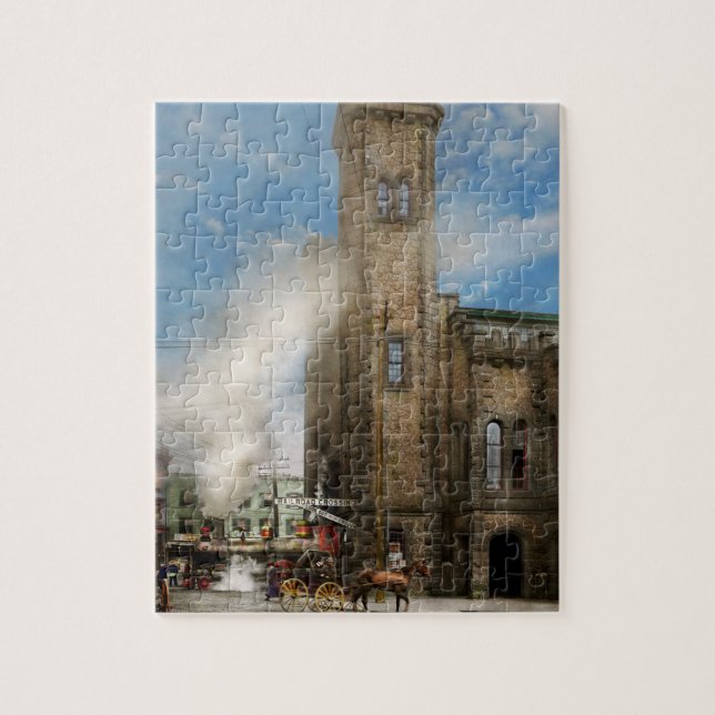 Puzzle Gare - Attention au train 1910 (Vertical)
