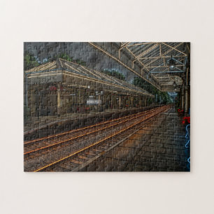 Puzzle Gare de Hebden Bridge Art Néon Vintage