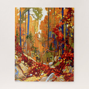 Puzzle Garland d'automne, peinture colorée,