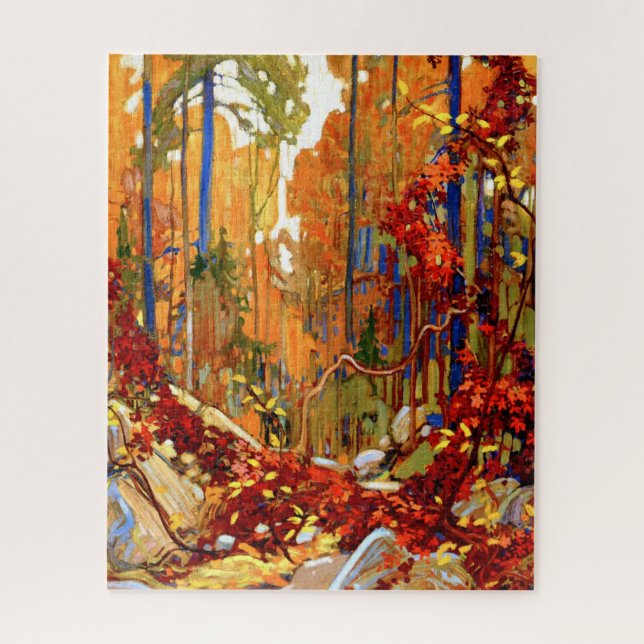 Puzzle Garland d'automne, peinture colorée, (Vertical)