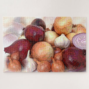 Puzzle Garlic and Onions Classic Kitchen Art