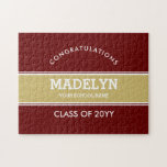 Puzzle Garnet et Gold Graduation sur mesure<br><div class="desc">Garnet and Gold Graduation Custom jigsaw puzzle.</div>