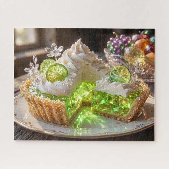 Puzzle Gâteau au citron vert clé à cristal scintillant Ar (Horizontal)