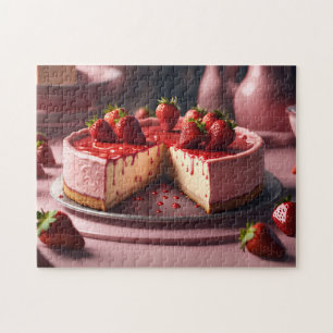 Puzzle Gâteau au fromage à la fraise