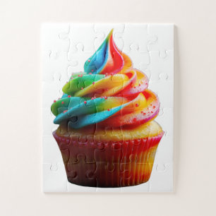 Puzzle Gâteau cupcake arc-en-ciel étourdissant de Slipper