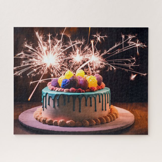Puzzle Gâteau d'anniversaire (Horizontal)