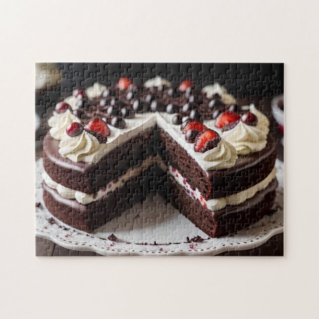 Puzzle Gâteau de la Forêt-Noire (Horizontal)