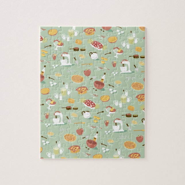 Puzzle Gâteau et tartes de cuisson dans la cuisine (Vertical)