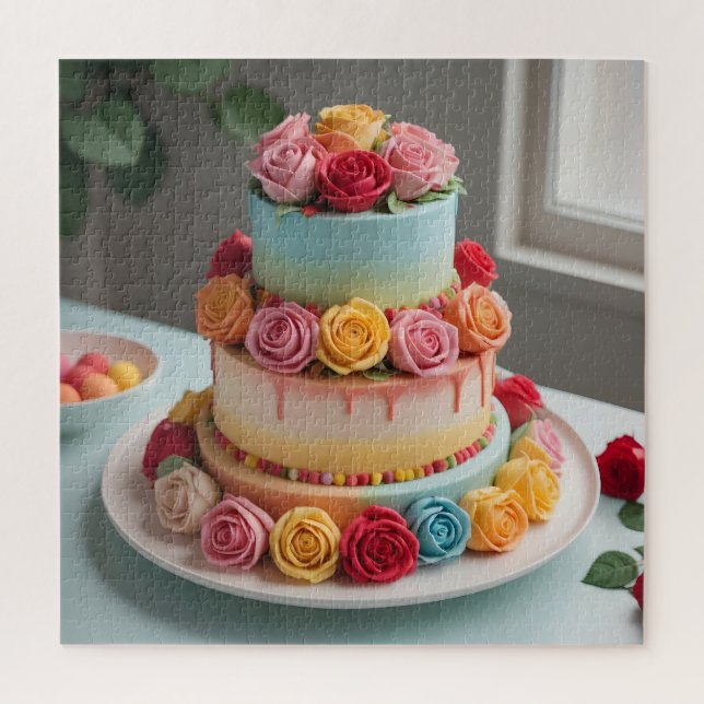 Puzzle Gâteau Mariage Fondant (Vertical)