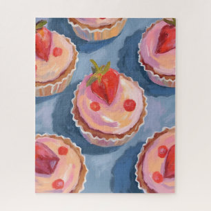 Puzzle Gâteaux Fraise Aquarelle de Fruits Célébration