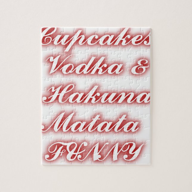 Puzzle Gâteaux secs rouges Vodka  Hakuna Matata DRÔLE. (Vertical)
