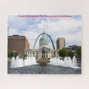 Puzzle Gateway Arch Kiener Plaza. Vœux de Noël