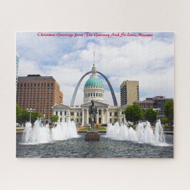 Puzzle Gateway Arch Kiener Plaza. Vœux de Noël (Horizontal)