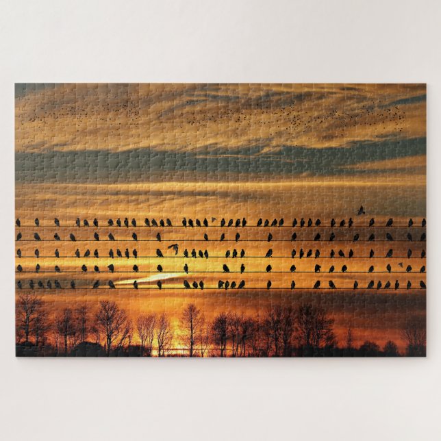 Puzzle  Gathering of Starlings  (Horizontal)