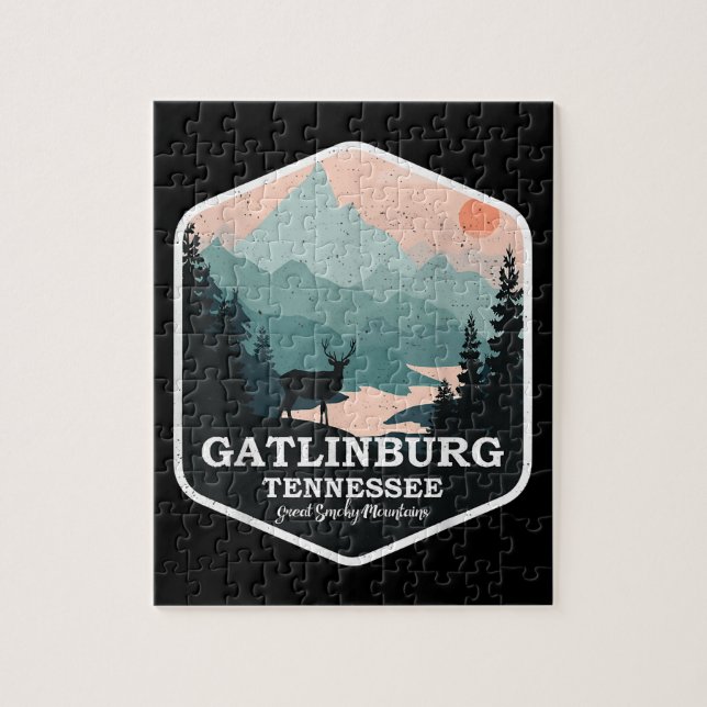 Puzzle Gatlinburg Tennessee Great Smoky Mountains Hiking (Vertical)