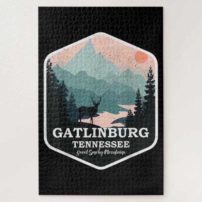 Puzzle Gatlinburg Tennessee Great Smoky Mountains Hiking (Vertical)
