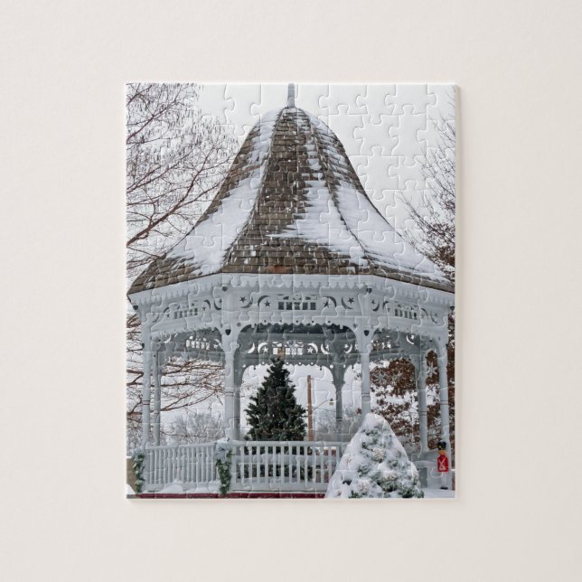Puzzle Gazebo dans la neige (Vertical)
