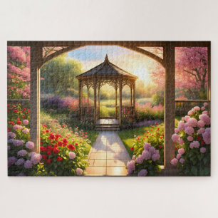 Puzzle Gazebo dans le jardin