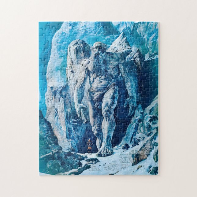 Puzzle Géant de glace puissant Jötun dans un paysage glac (Vertical)