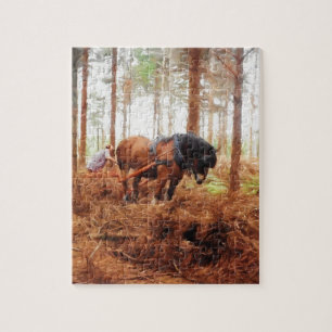 Puzzle Géant doux - le transport de cheval de trait ouvr
