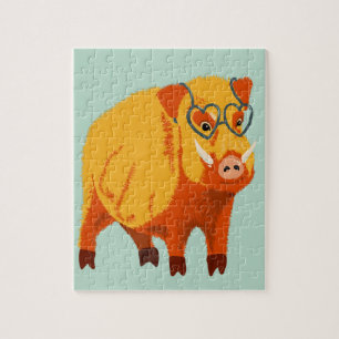 Puzzle Geek Cochon Funny Boar animal sauvage