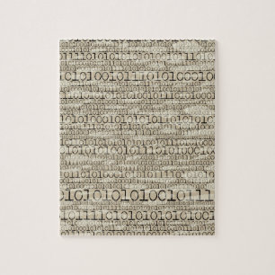 Puzzle Geek ringard nerd génial à la mode binaire rétr