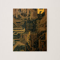 Geek Sortie carte circuit électronique orange PCB 