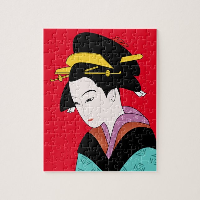 Puzzle Geisha japonais mignon (Vertical)