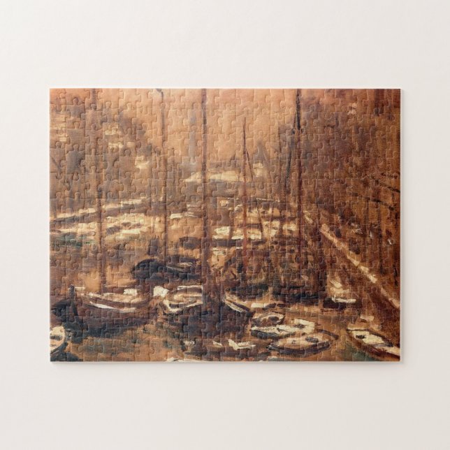 Puzzle Geldersekade d'Amsterdam en Hiver Monet Art (Horizontal)