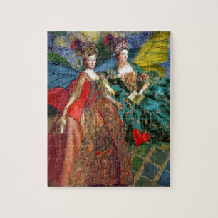 Puzzle Gemini Gothic Whimsical Collage Butterfly Women