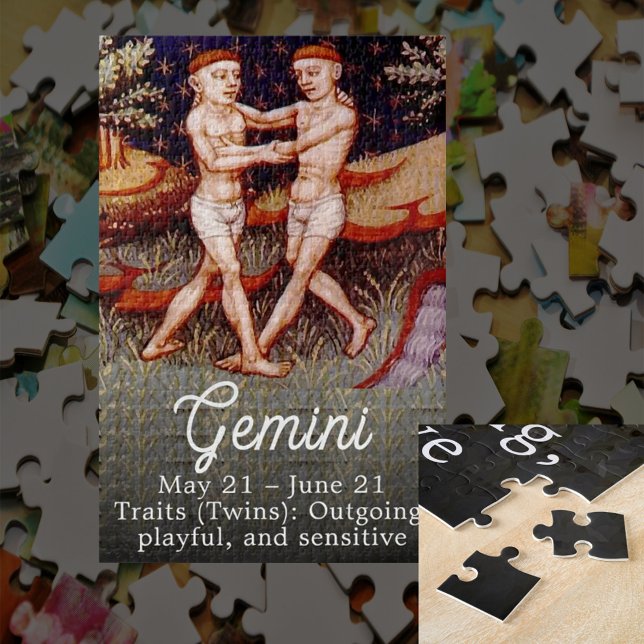 Puzzle Gemini Jumeaux Zodiac Signal Anniversaire (Créateur téléchargé)