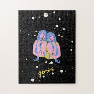 Puzzle Gemini Zodiac Chant dans l'espace