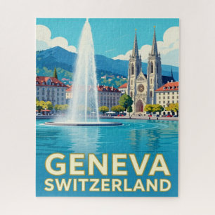 Puzzle Genève Suisse Voyage Lac Monuments