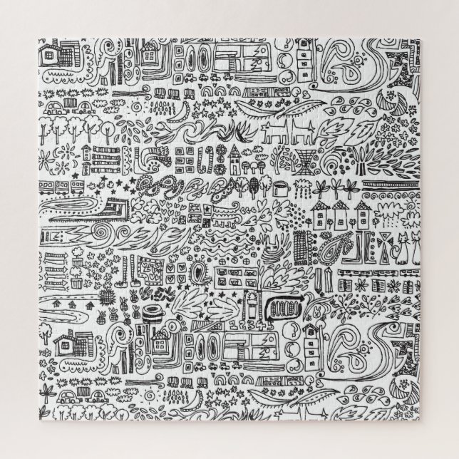 Puzzle Geo design abstrait motif. (Vertical)