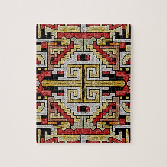 Puzzle Geomethric Tribal/Ethnic Pattern (Vertical)