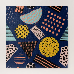 Puzzle Géométrie amusante : Motif multicolore Abstrait