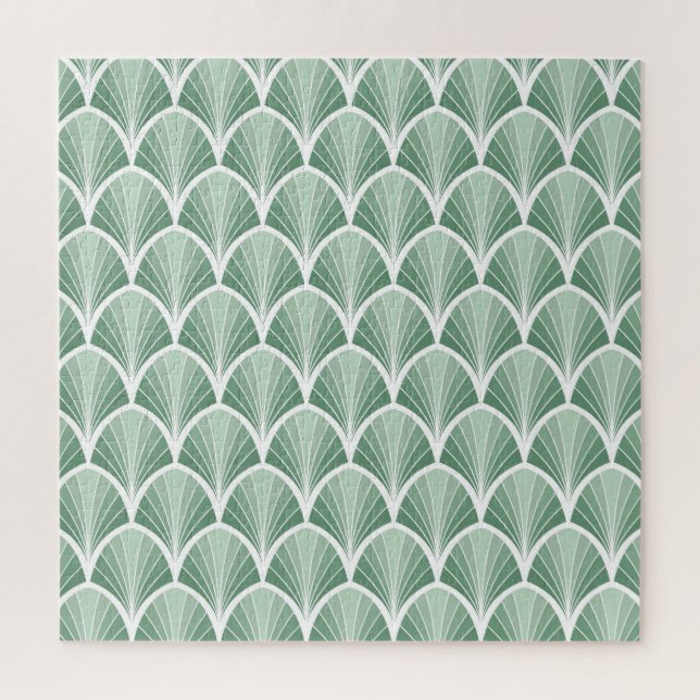 Puzzle Géométrique Classique : Style Art Déco Sans Couleu (Vertical)