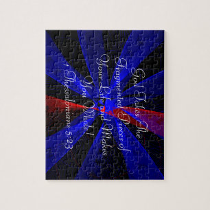 Puzzle Géométrique Fragmenté Abstrait Myrtille
