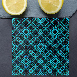 Puzzle géométrique turquoise monochrome