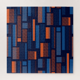 Puzzle Géométrique urbaine, motif moderne et transparent