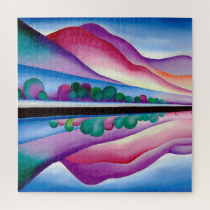 Puzzle Georgia O'Keeffe, Lake George Reflection (1921)