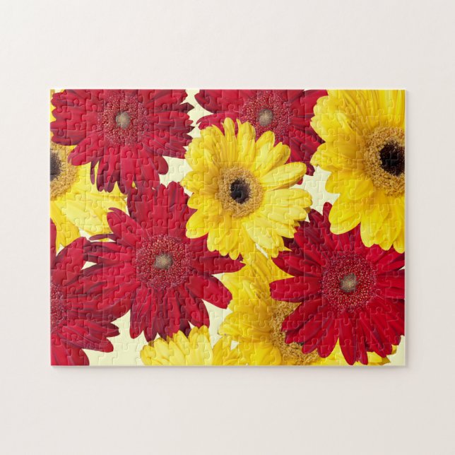 Puzzle Gerber Daisy rouge et jaune (Horizontal)