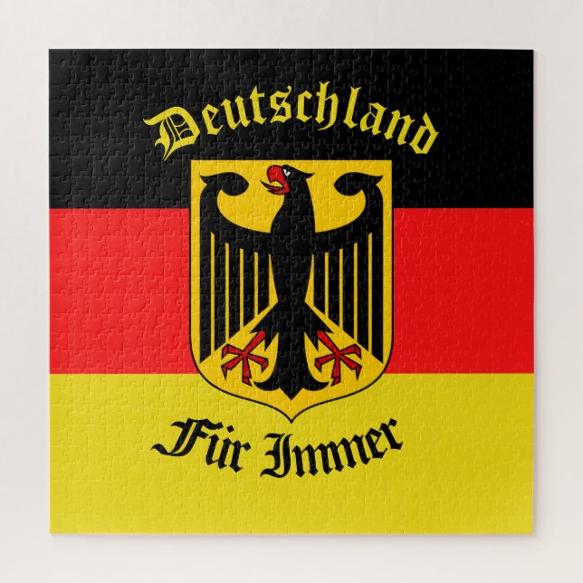 Puzzle German black eagle, Deutschland forever/Fur Immer (Vertical)